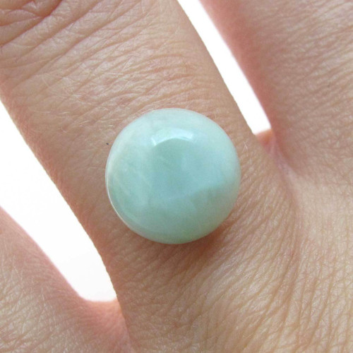 Kabošon larimar kruh 10,1mm REZERVACE — foto 1