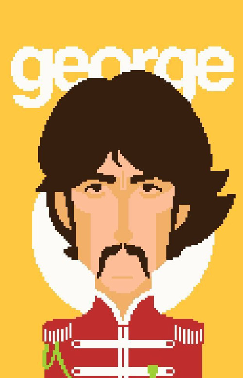 Předloha na vyšívání - BEATLES: George