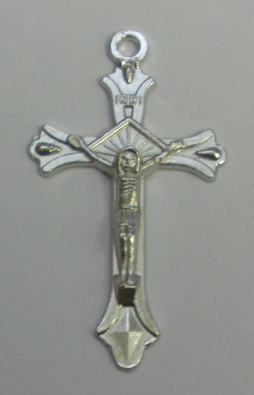 Křížek 24x43 mm, platina, 2 ks (Kr_2)