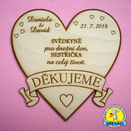 Poděkování svědkyni.. KV0209