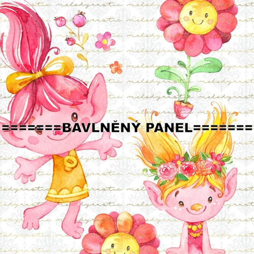 Bavlněná látka - panel 25 x 25 cm