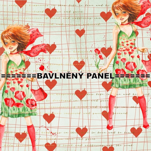 Bavlněná látka - panel 25 x 25 cm — foto 1