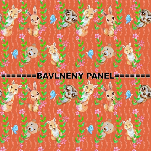 Bavlněná látka - panel 25 x 25 cm