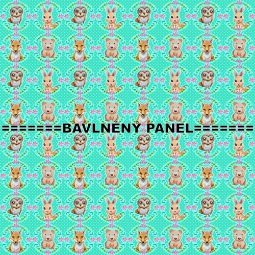 Bavlněná látka - panel 25 x 25 cm