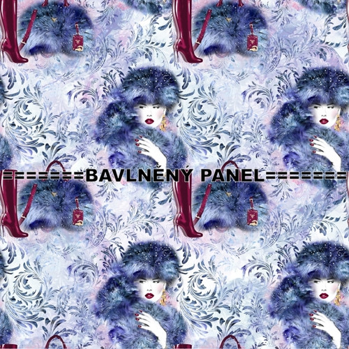 Bavlněná látka - panel 25 x 25 cm