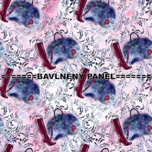 Bavlněná látka - panel 25 x 25 cm