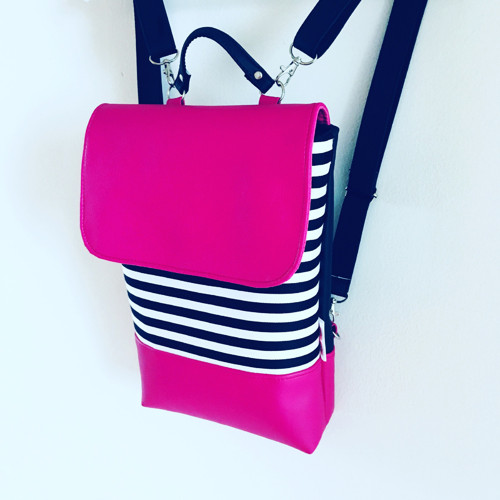 Backpack Pink s pruhy — foto 1