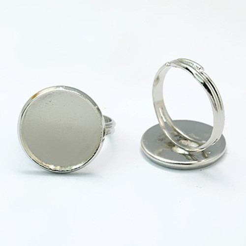 2.jak.prsten s lůžkem/ platina/ 18mm/ 1ks
