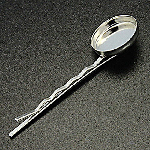 Sponka s lůžkem 18mm/ stříbro/ 1ks