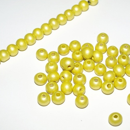 Perleť dřevěné korálky - kuličky 8mm (cena 50ks)