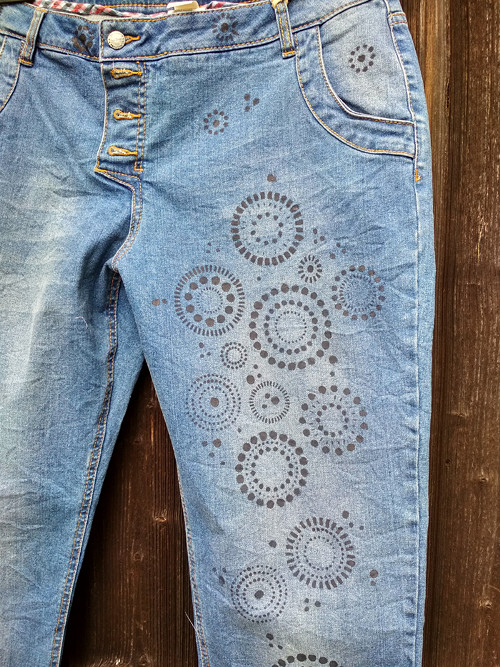 Jeans denim - mandala black — foto 1