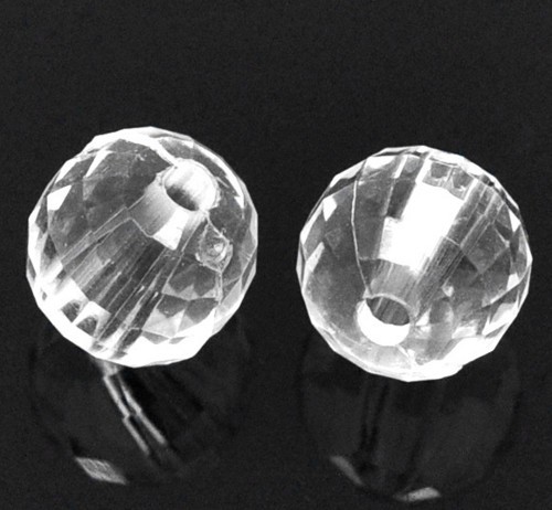 Korálky kuličky/ akryl/ čiré/ 8mm