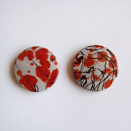 Kolečko DALMATÝN / oranžová / 32x6mm/ 2ks