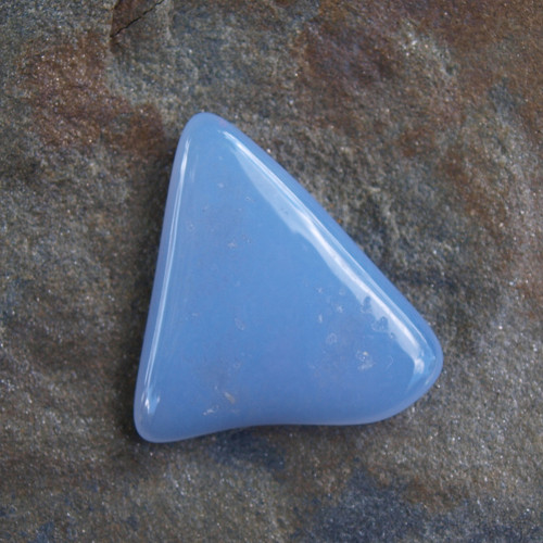 Chalcedon Malawi, plochý valoun — foto 1