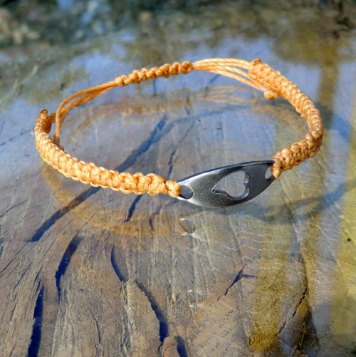 Macramé * chirurgická ocel * Srdíčko pro Lásku