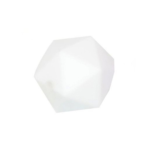Silikonové korálky OCTAGON 20mm (1ks) - white