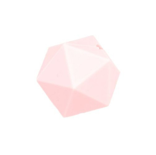 Silikonové korálky OCTAGON 20mm (1ks) - rose — foto 1