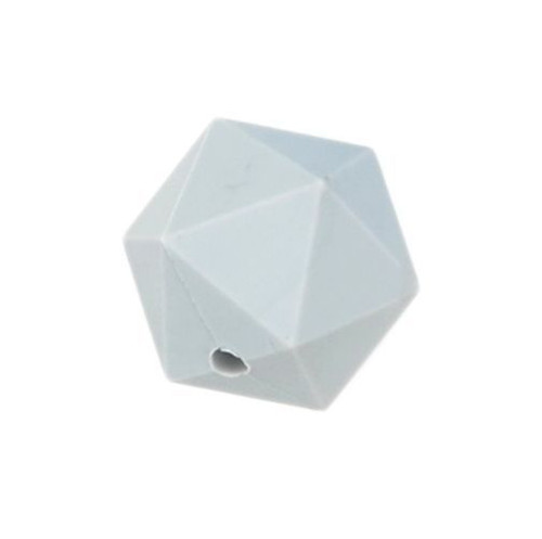 Silikonové korálky OCTAGON 20mm (1ks) - light grey