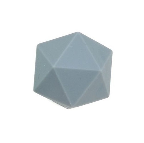 Silikonové korálky OCTAGON 20mm (1ks) - grey