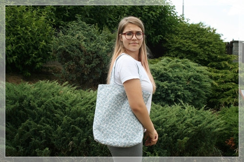 Nákupka šedomodrá Paisley — foto 1