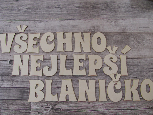 Všechno nejlepší - písmenka 8 cm