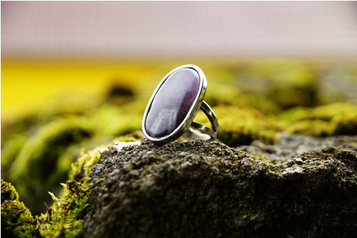Nerezový prsten.." Deep purple " — foto 1