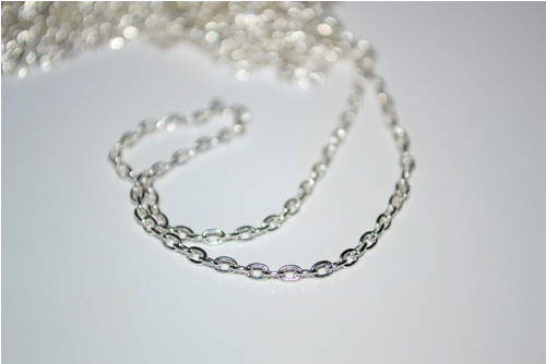 0016 řetízek 3x2 mm - stříbrná — foto 1