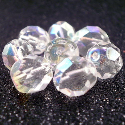 25ks České broušené ohňovky 9mm Crystal AB