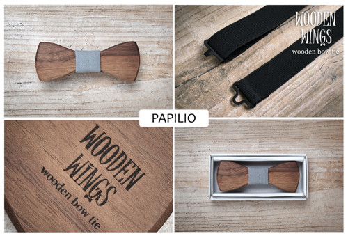 Motýlek Papilio (Am.ořech, šedý střed) — foto 1