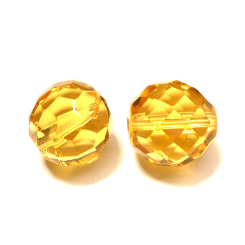 5ks České broušené ohňovky 16mm Topaz