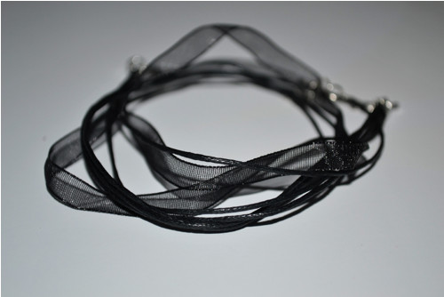 0111 organza náhrdelník - černá — foto 1