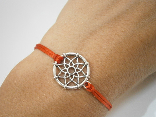 "Mandala" - ochranný saténový náramek (Kabbalah)