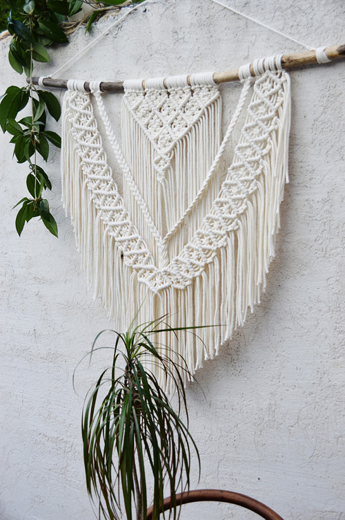 Macramé Krémové Xxl