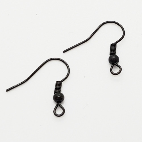 Afroháček, černá, 19mm (10ks)