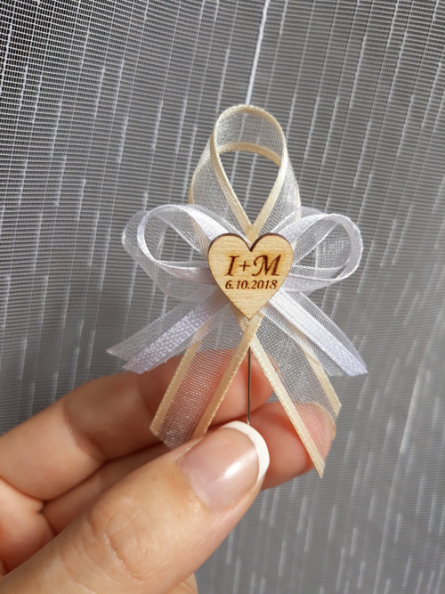 Vývazek dvoubarevný s monogramy — foto 1