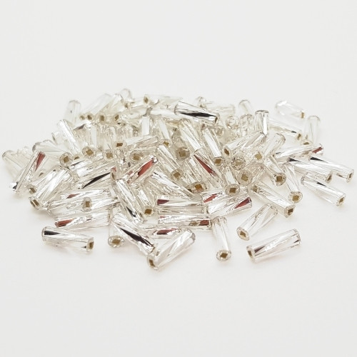 Rokajl Preciosa, 6mm, tyčinky, stříbrná, 10g