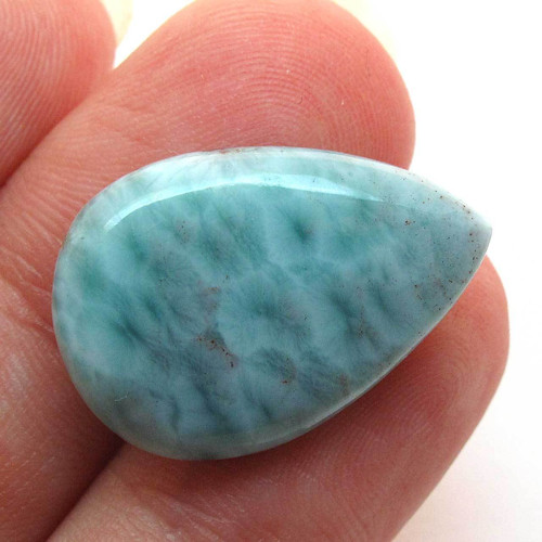Kabošon larimar kapka 23,3mm REZERVACE — foto 1