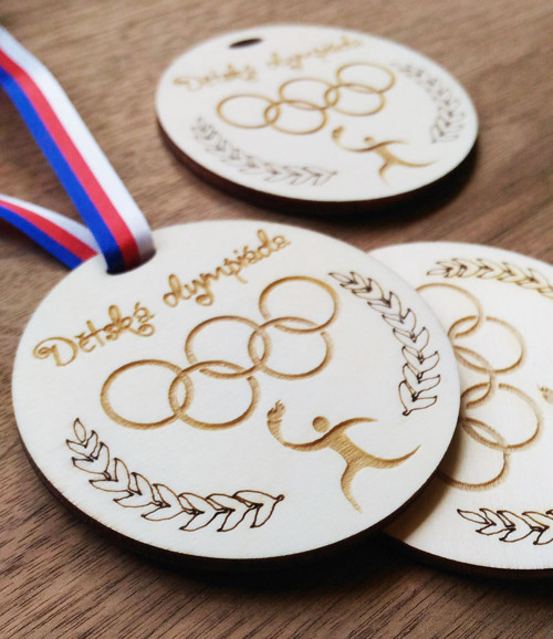 Dřevěné medaile olympiáda
