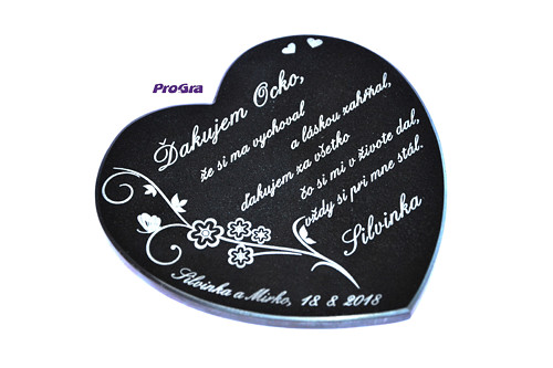 Žulové srdíčko s gravírem dle přání