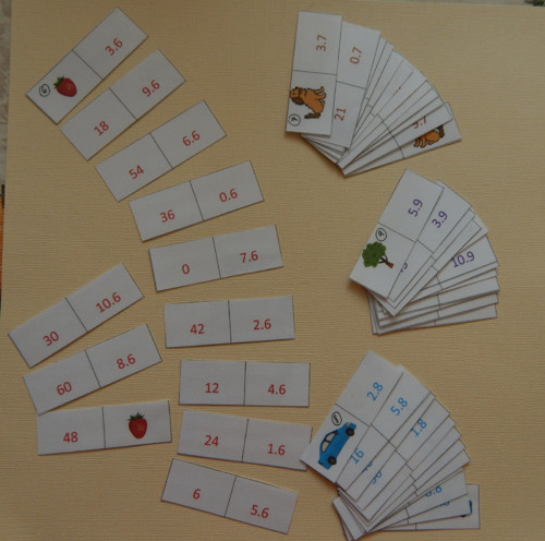 Násobkové domino (1-10) elektronická verze