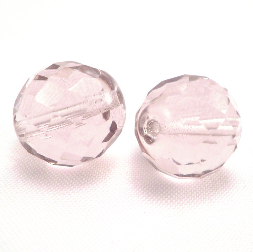 4ks České broušené ohňovky 14mm Light Amethyst