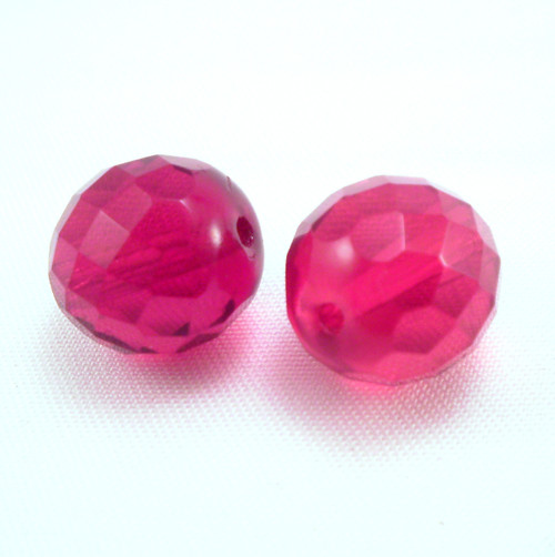 4ks České broušené ohňovky 14mm Ruby