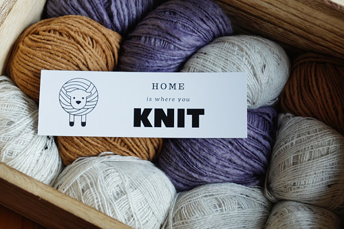 Záložka do knihy - Home Knit