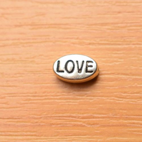 Love - starostříbro - 6x10x4mm