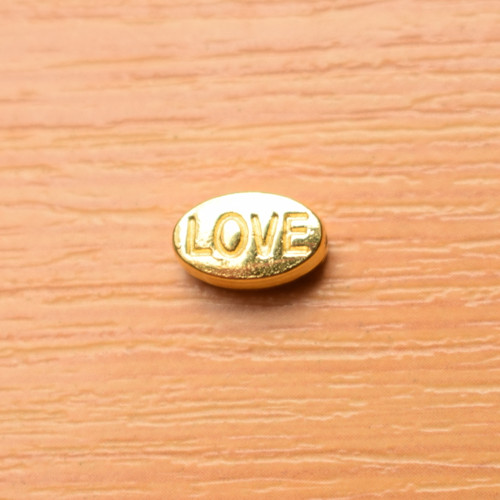 Love - zlato - 6x10x4mm