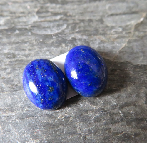 R Lapis lazuli,pár 9x7mm, pár č.4 — foto 1