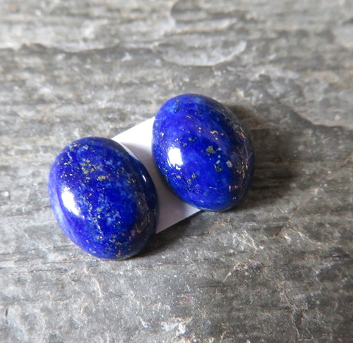 Lapis lazuli,pár 9x7mm, pár č.5 — foto 1