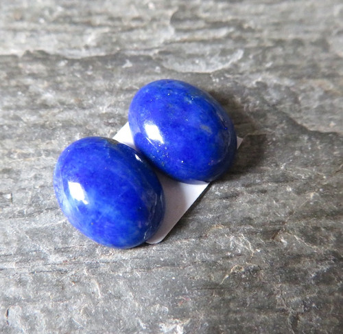 Lapis lazuli,pár 9x7mm, pár č.6 — foto 1