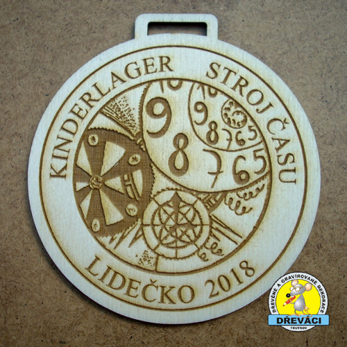 Dřevěné MEDAILE "TÁBOR - STROJ ČASU"...