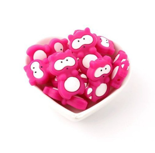 Silikonový MÝVAL 20x30mm (1ks) - fuchsia